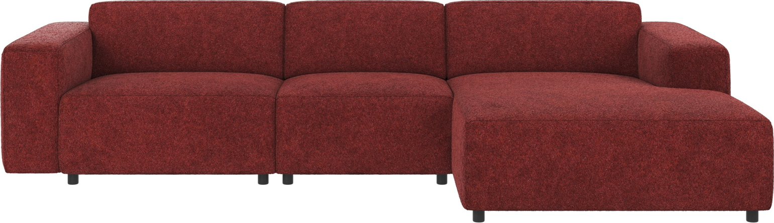 Chaiselongsofa Rowico Willard Modulopbygget Højrevendt Rød Anna   Polyester