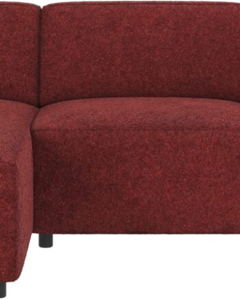 Chaiselongsofa Venstrevendt Rowico Willard Anna   Rød Polyester Martindale 100 000 Modulopbygget Skandinavisk Design