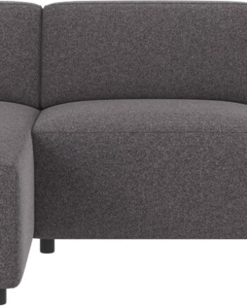 Chaiselongsofa Venstrevendt Rowico Willard Brenda Mørkegrå Polyester 312 Cm Bred Scandi Modul Med Koldskum   Zigzag-fjedre Fsc-certificeret Trækerne
