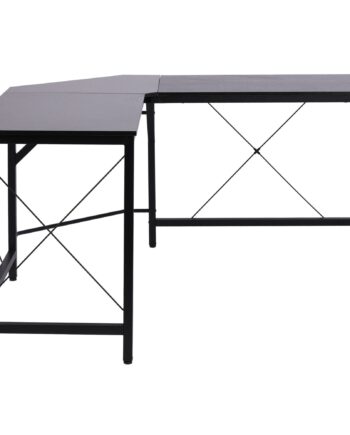 Computerbord  -formet Hjørnebord Mdf Sort 150   150   76 Cm
