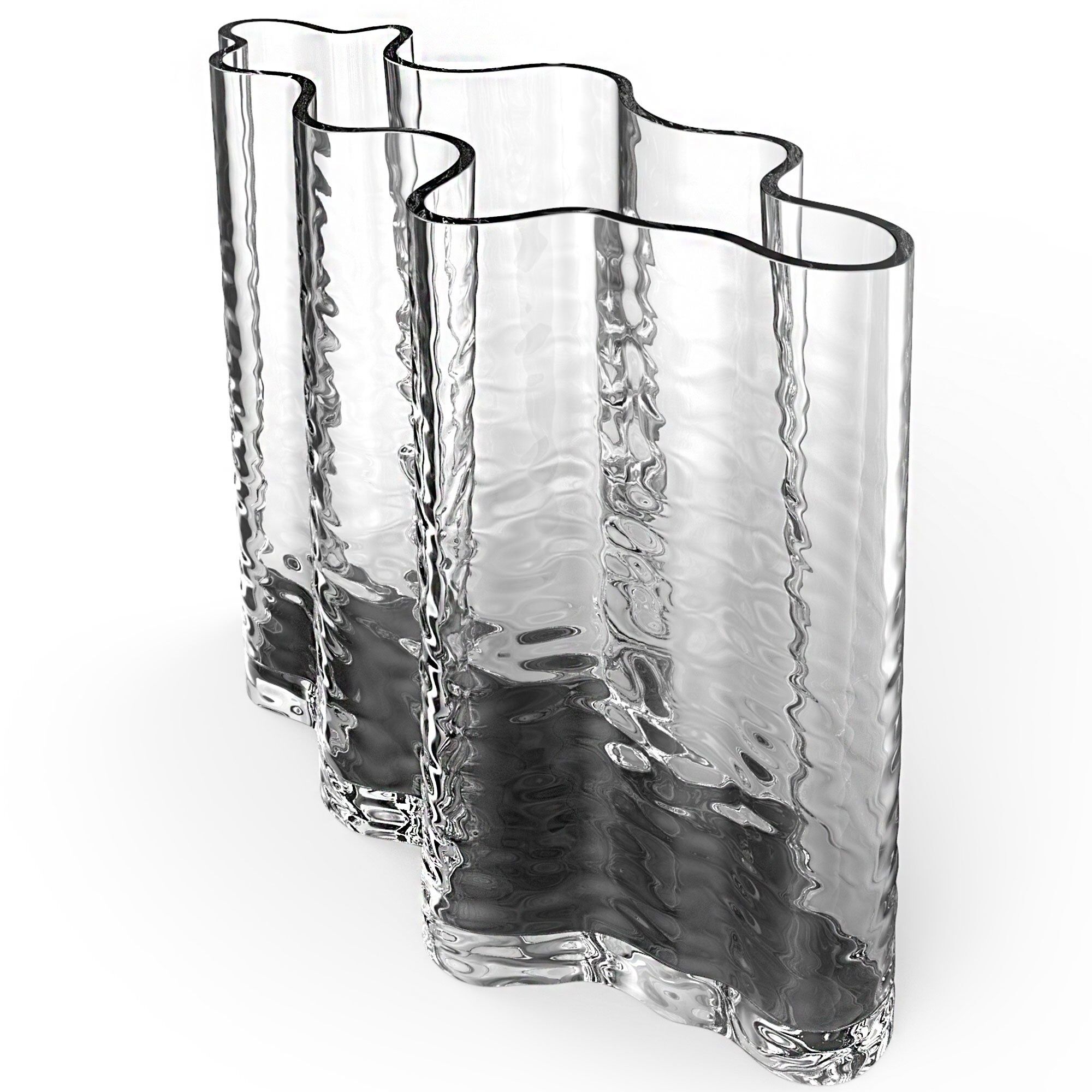 Cooee Design Gry Wide Vase 24 Cm Clear