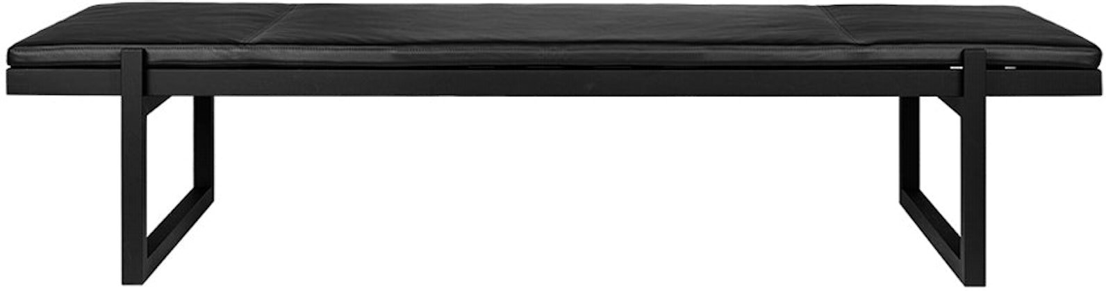 Daybed Kristina Dam Minimal   Sortlakeret Egetræ Med Nubuck-læder 70ã 200 Cm