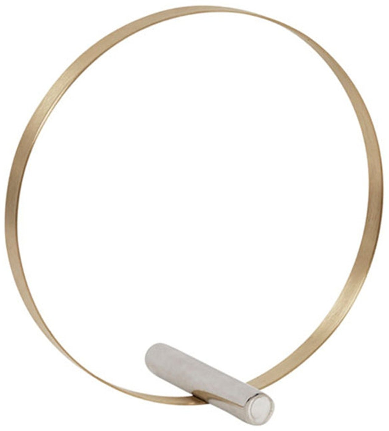 Dekorationsskulptur Kristina Dam Decoration Circle Messing Og Stål ø25   B14 Cm