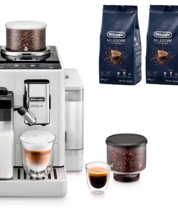 Delonghi Rivelia Helautomatisk Kaffemaskine  Hvid     Stk Kaffebønner Dlsc600