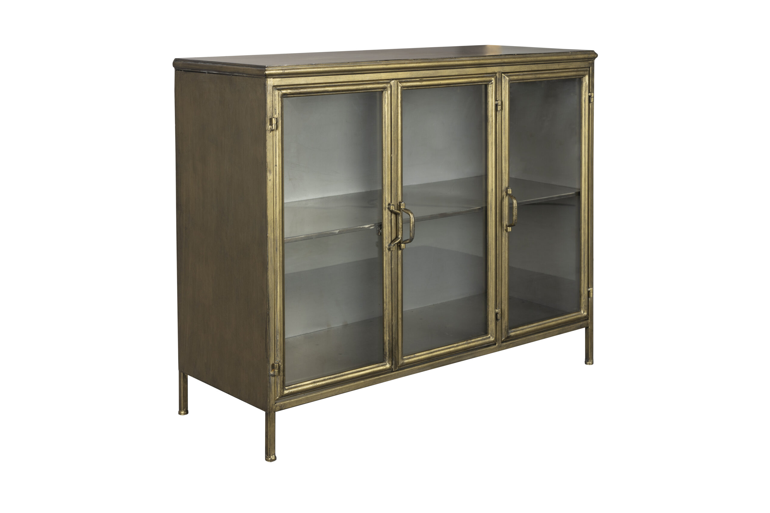 Dutchbone Gertlush Skænk Låger Og Hylde Glas Og Antik Finish Jern