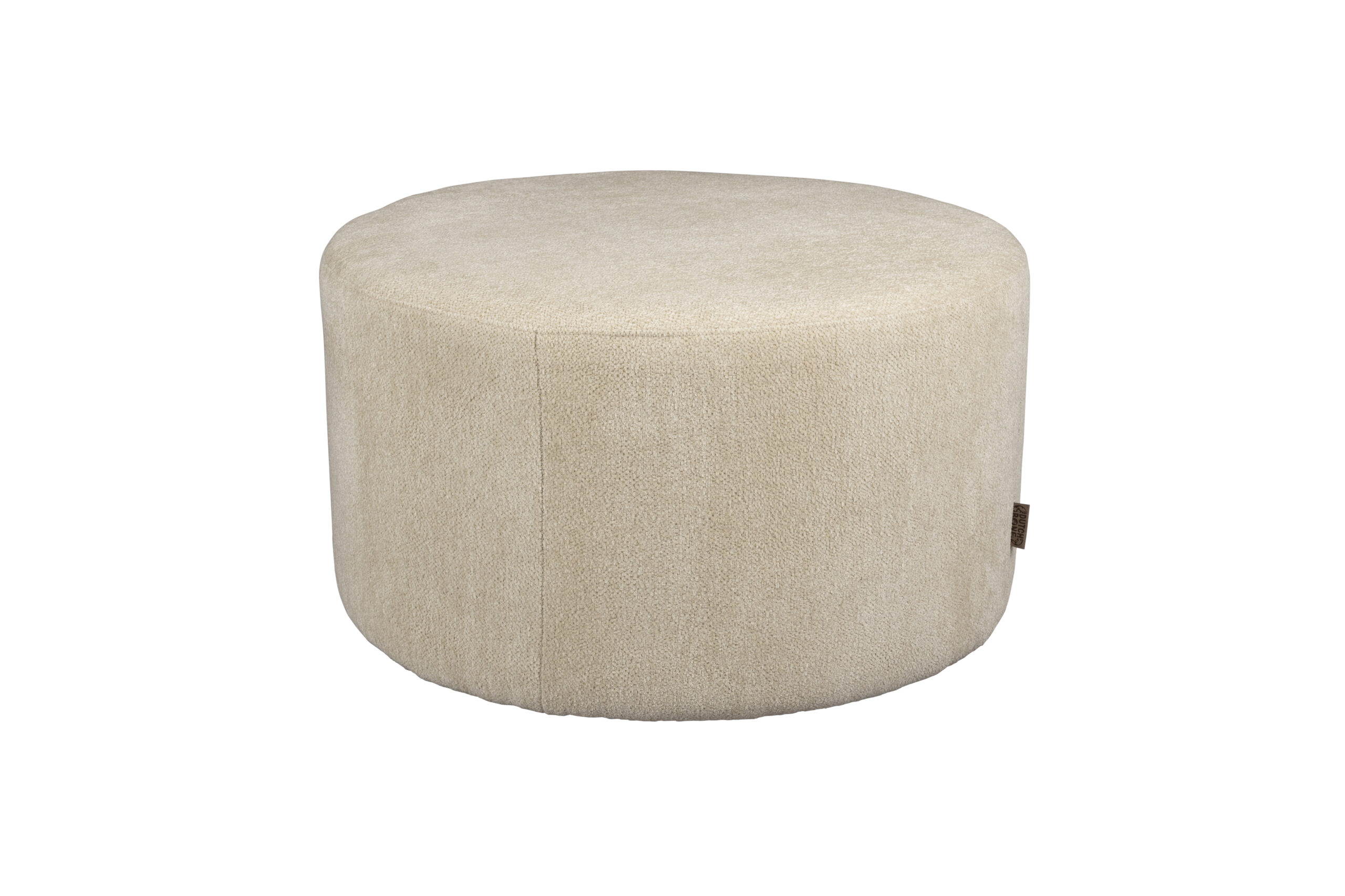 Dutchbone Rocca Puf Rund Latte Stof ø70