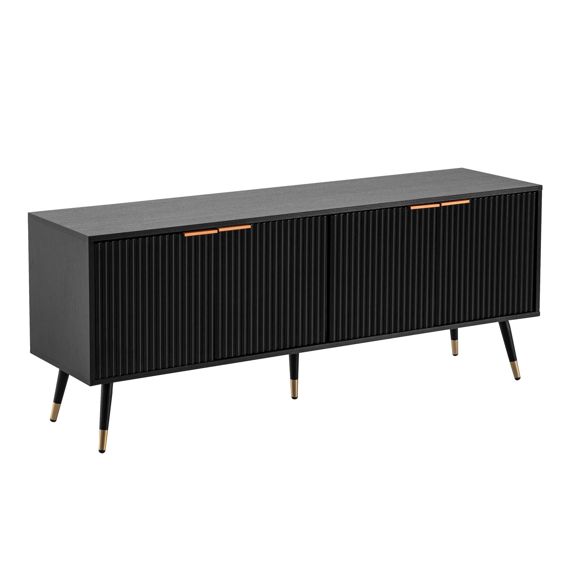 Elegant Tv-skænk   Minimalistisk Look  50x60x39 Cm  Sort