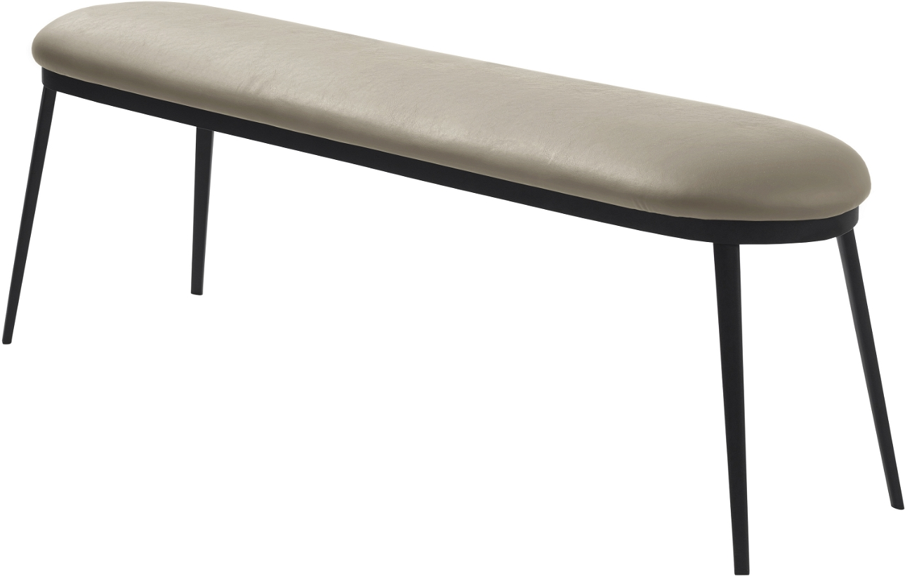 Entrébænk Nordique Design Gain   Beige Kunstlæder  Sort Metalstel  140 Cm