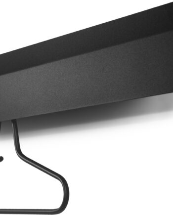 Entréknagerække Spinder Design Vigilo   Mat Sort Stål Med Hylde Og   Kroge  77 Cm