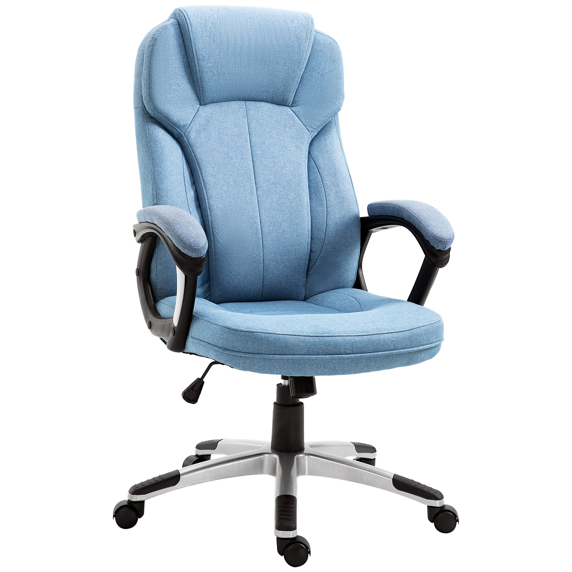 Ergonomisk Kontorstol Med Nakkestøtte Og Armlæn  Lyseblå