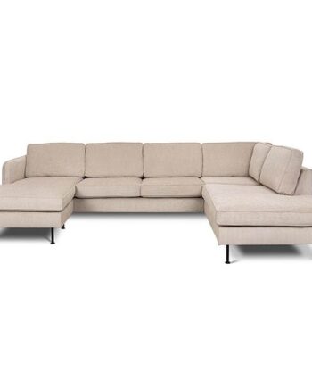 Erling Christensen Møbler Læsø Sofa    Chaiselong Og Open-end 288   210 Cm  Beige Fløjl Venstrevendt : Erling Christensen Møbler  : Erling