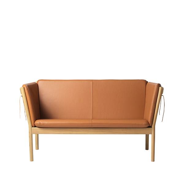 Fdb Møbler J148   Pers  Sofa Cognac Læder  : Erling Christensen Møbler