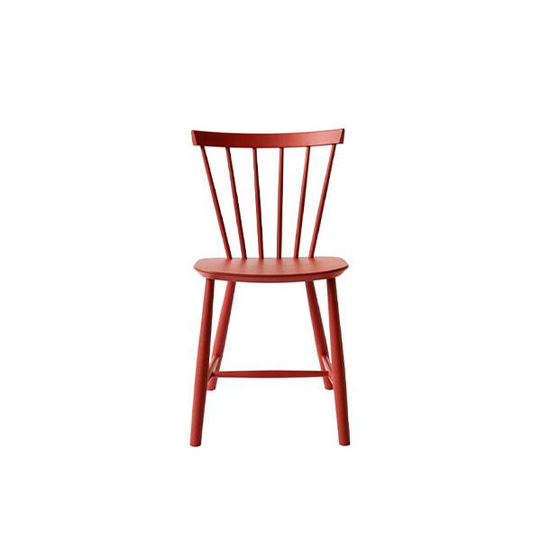 Fdb Møbler J46 Spisebordsstol Svanemærket Coral Red  : Erling Christensen Møbler