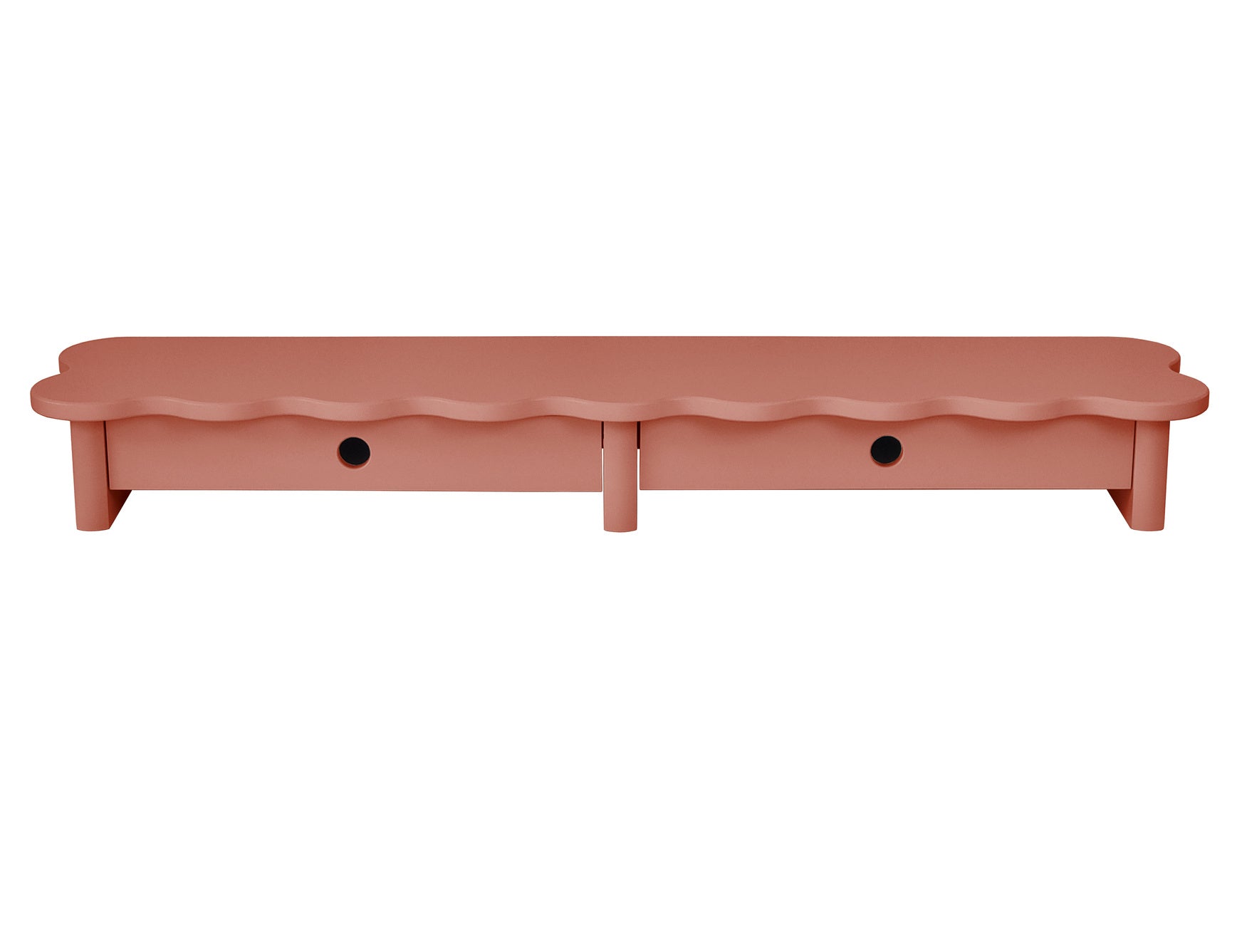 Flower 109cm Monitorskærmstativ Med Skuffer Antique Pink