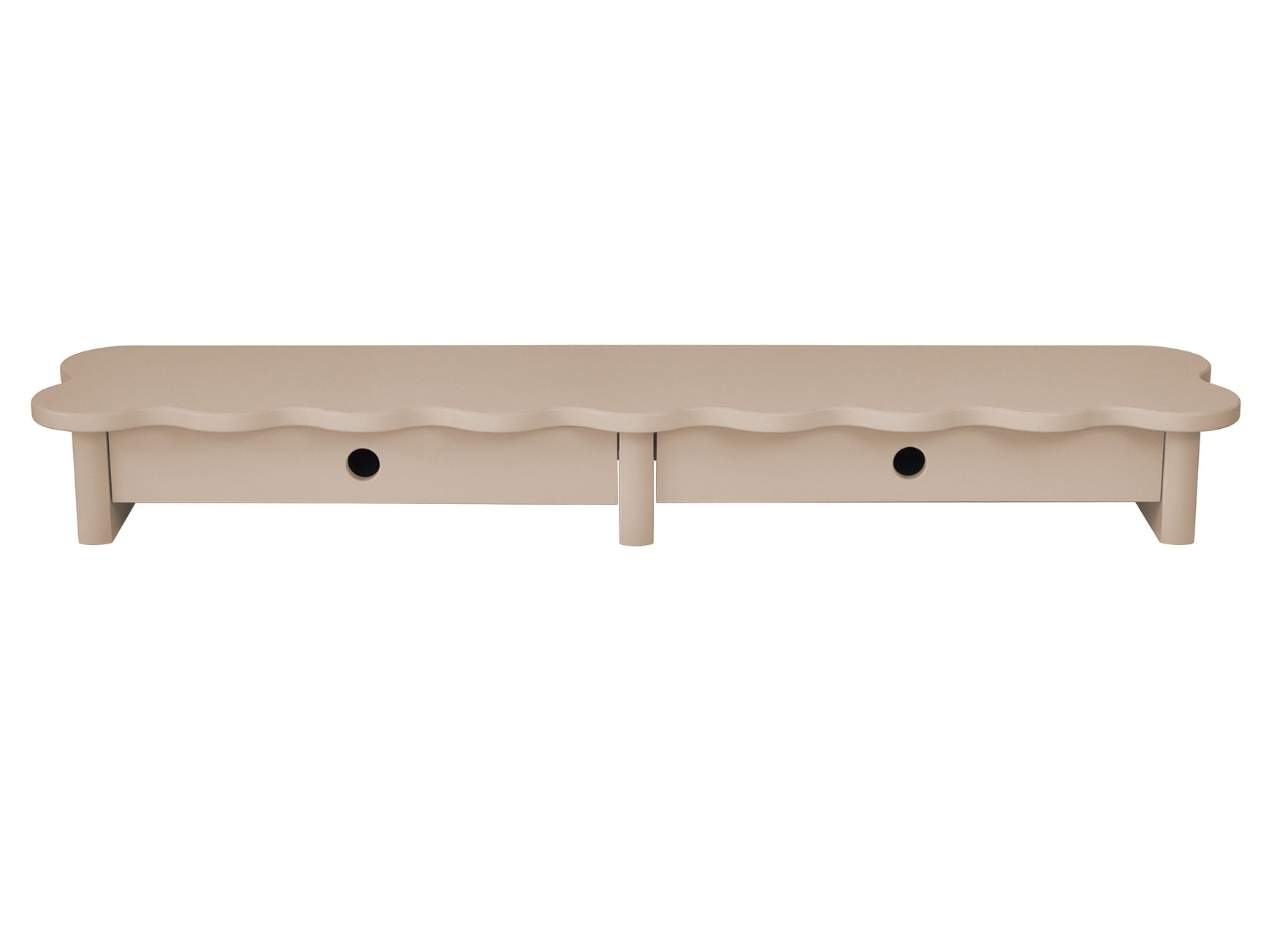 Flower 109cm Monitorskærmstativ Med Skuffer Brown Beige