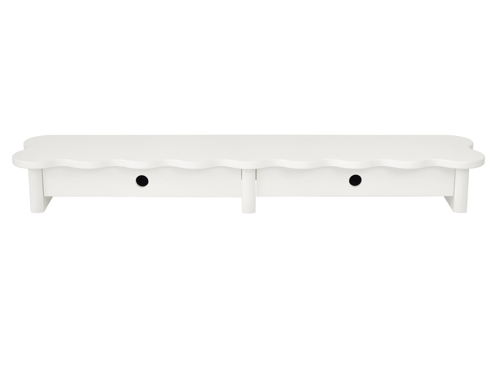 Flower 109cm Monitorskærmstativ Med Skuffer White