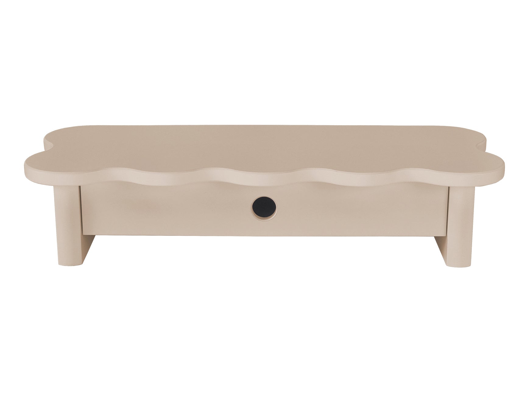 Flower Monitorskærmstativ Med Skuffe 60cm Brown Beige