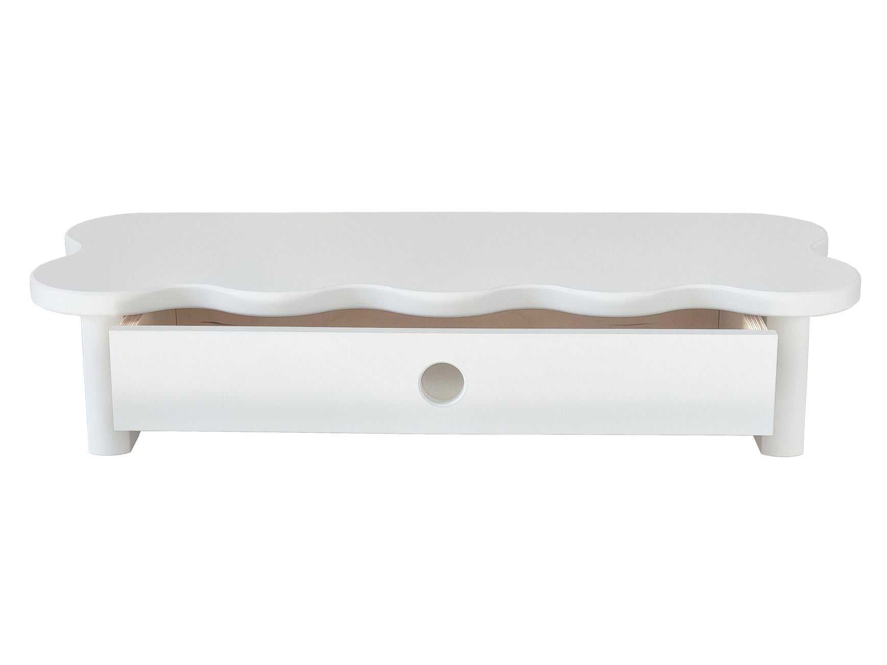Flower Monitorskærmstativ Med Skuffe 60cm White