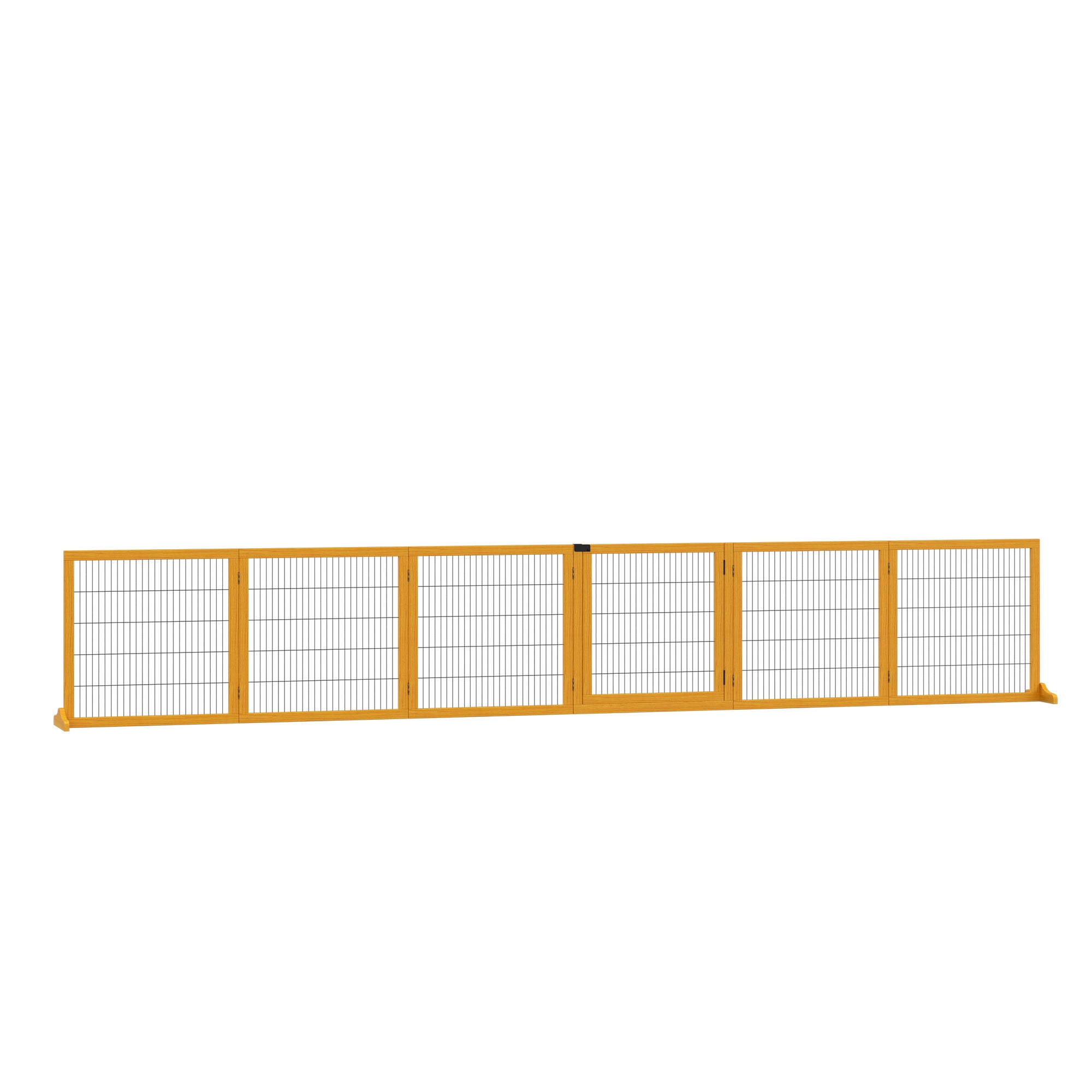 Foldbar Hundegitter  432   36   70 Cm  Fyrretræ  Gul