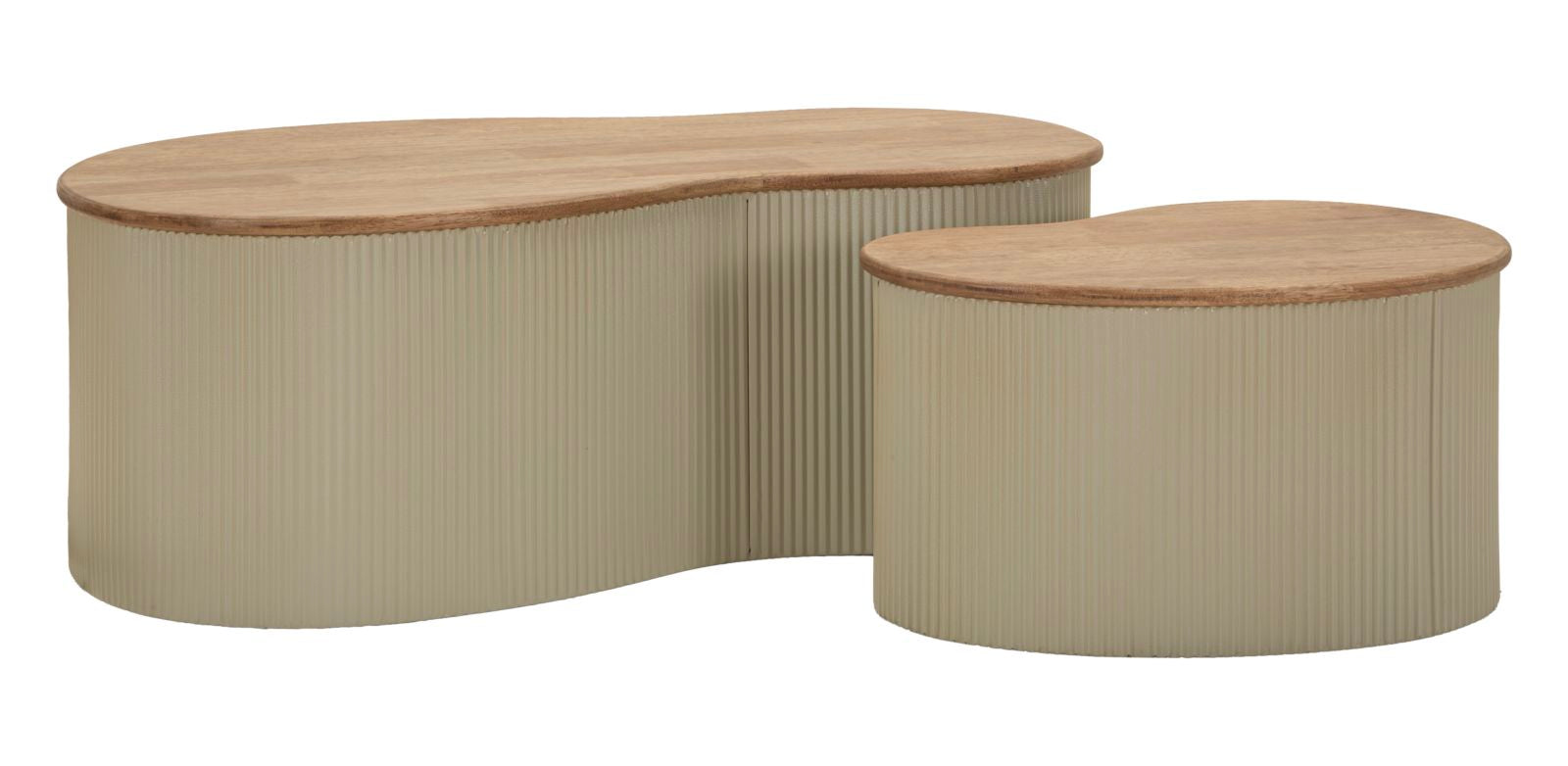 Frankfurt Sofabord Hvid Sæt Med Stk Cm 87x53x32-50x35x28