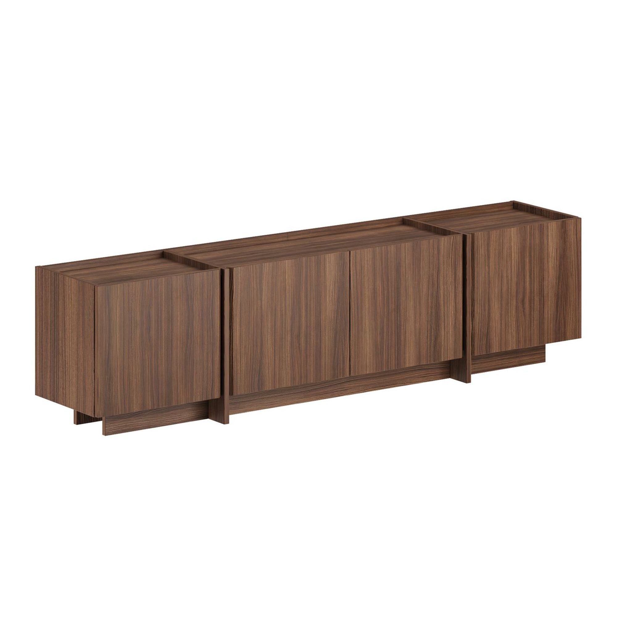 Funzi Living Lowen Tv-bord      Låger Brun Milano Valnød Melamin  180x35