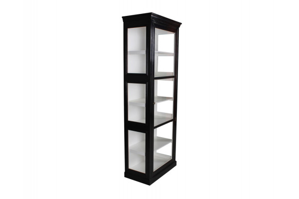 Fur Vitrineskab 212x84x44 Cm Sort Hvid