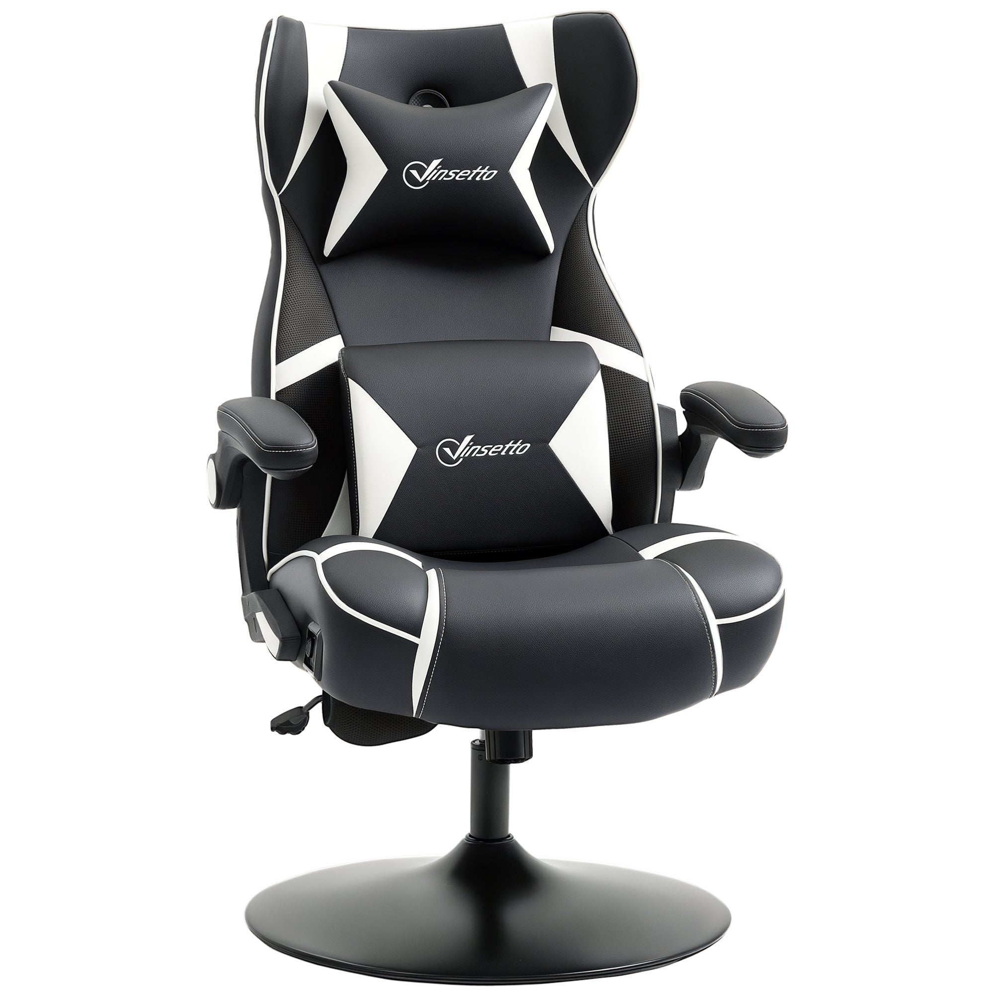 Gamingstol  Gamingstol  Integrerede Højttalere  Lænestol  Sort Hvid  69   73   118 Cm