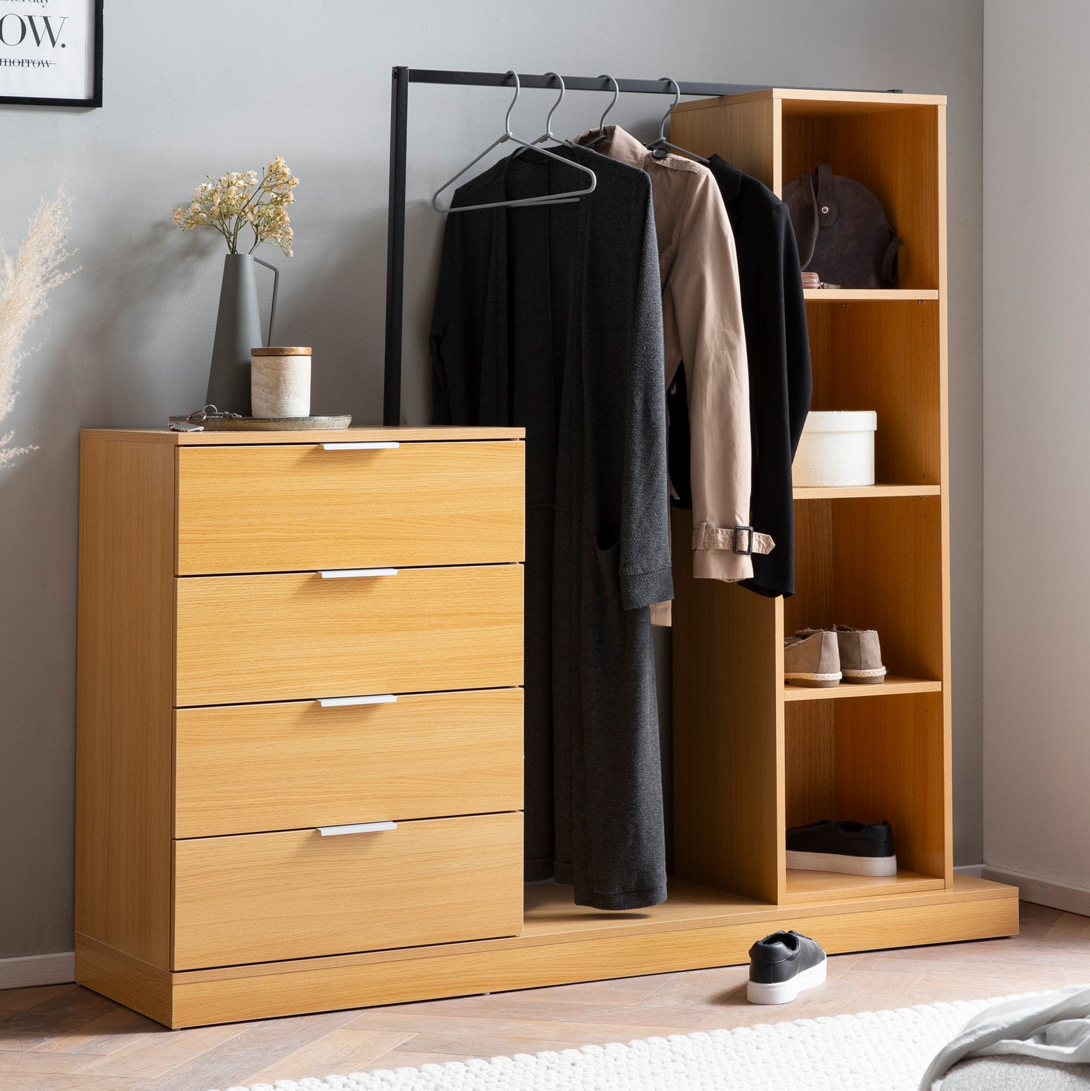 Garderobe   Egedekor 145x136x40 Cm