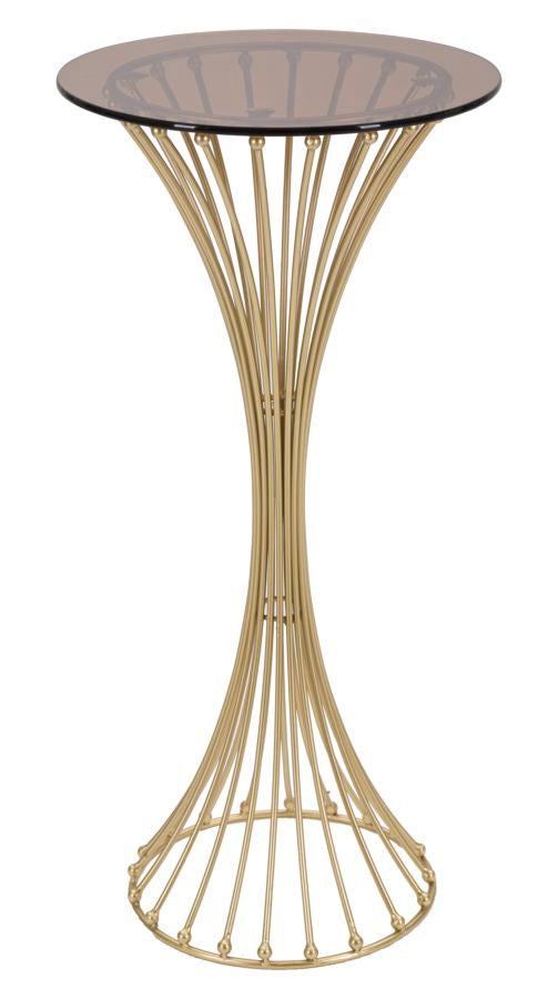 Glam Bord   Guldfarve  Metal Og Glas   40x82 Cm