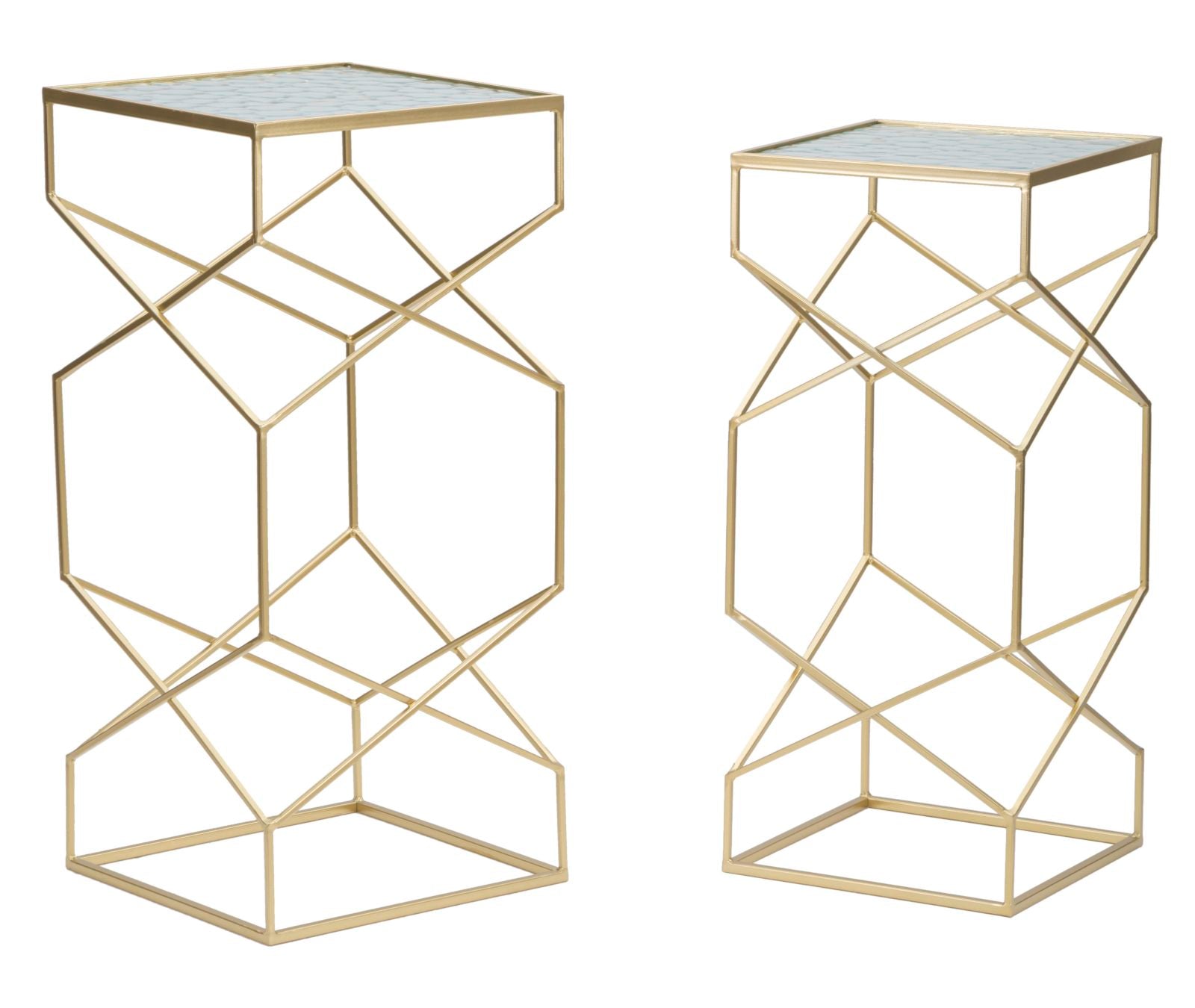 Glam Borde   Guldfarve  Jern Og Glas
