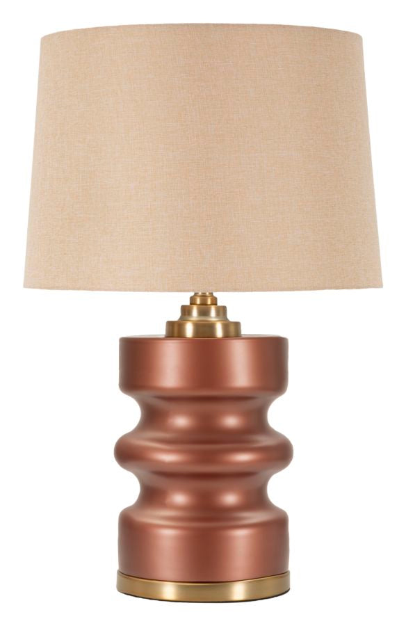 Glam Bordlampe   Guldfarve Af Glas  Metal Og Stof   36x5x56 Cm