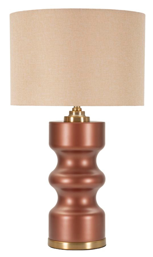 Glam Bordlampe   Guldfarve  Glas  Metal Og Stof   40x5x69 Cm