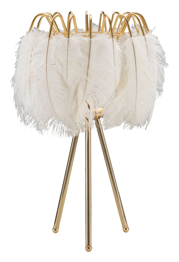 Glam Bordlampe   Guldfarve  Jern Og Plast   40x60 Cm