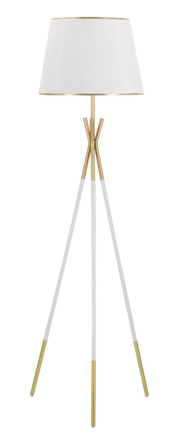 Glam Bordlampe   Guldfarve  Metal Og Stof   61x154 Cm