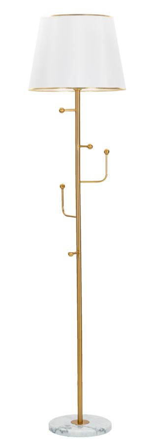 Glam Bordlampe   Guldfarve  Metal Og Stof