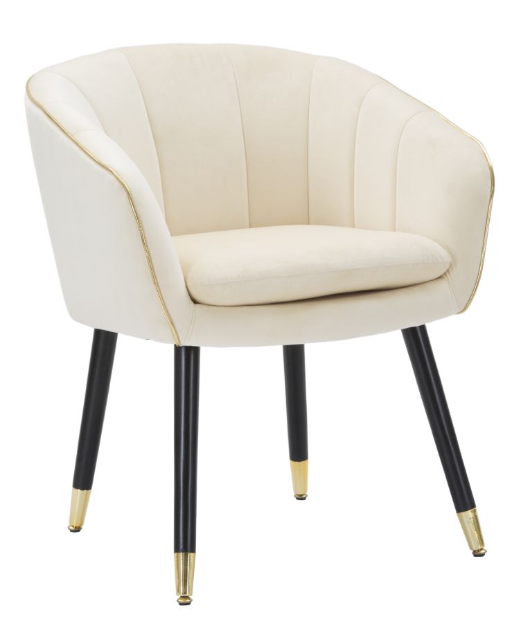 Glam Stol   Fyrretræ  Plast  Skum Og Polyester     62x58x78 Cm