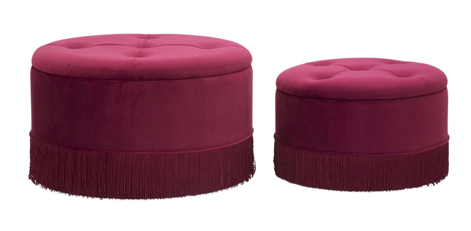Glam Taburet   Træ  Skum Og Polyester   71x41 55x33 Cm