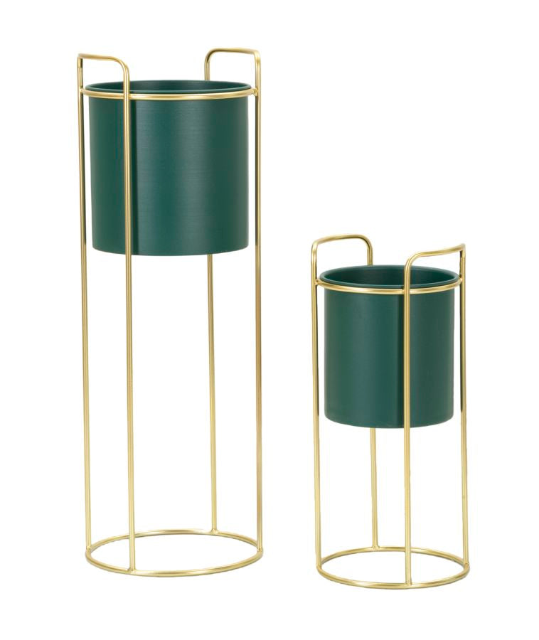 Glam Vase   Guldfarve Af Jern   24x70 19x5x45 Cm