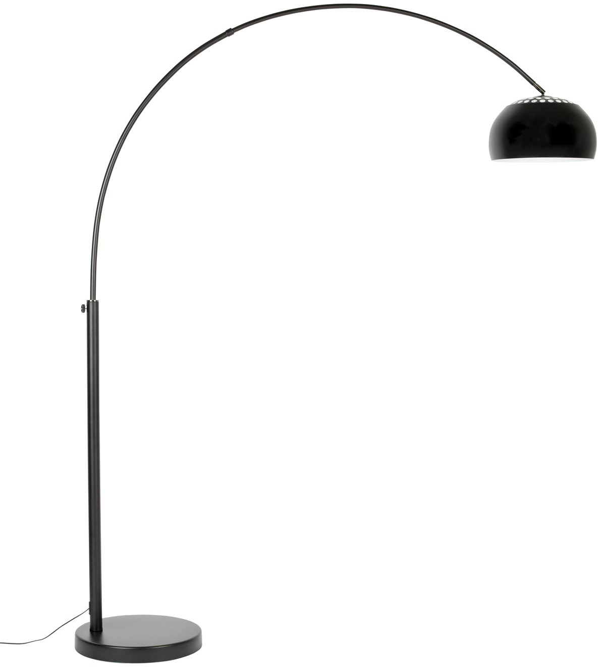 Gulvlampe Zuiver Bow Antracit Metal Og Marmor Højdejusterbar Med Varmt Hvidt Lys