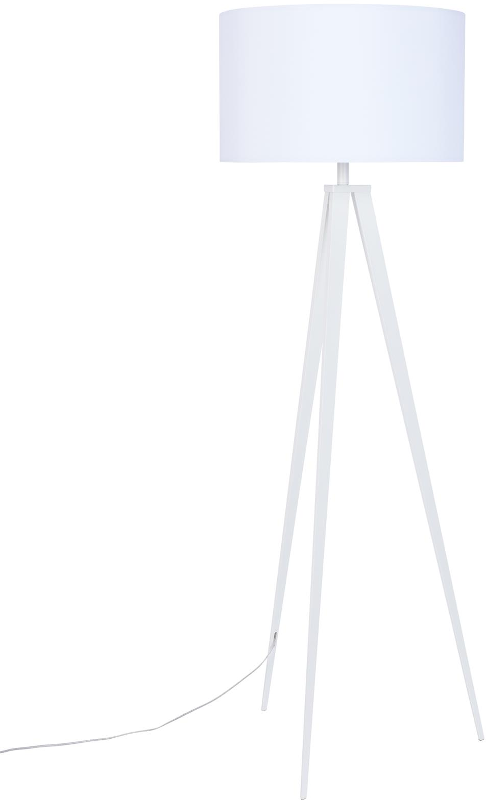 Gulvlampe Zuiver Tripod Offwhite Rektangulær Minimalistisk Metallampe Med Polyester Skærm H157 ø50 Cm