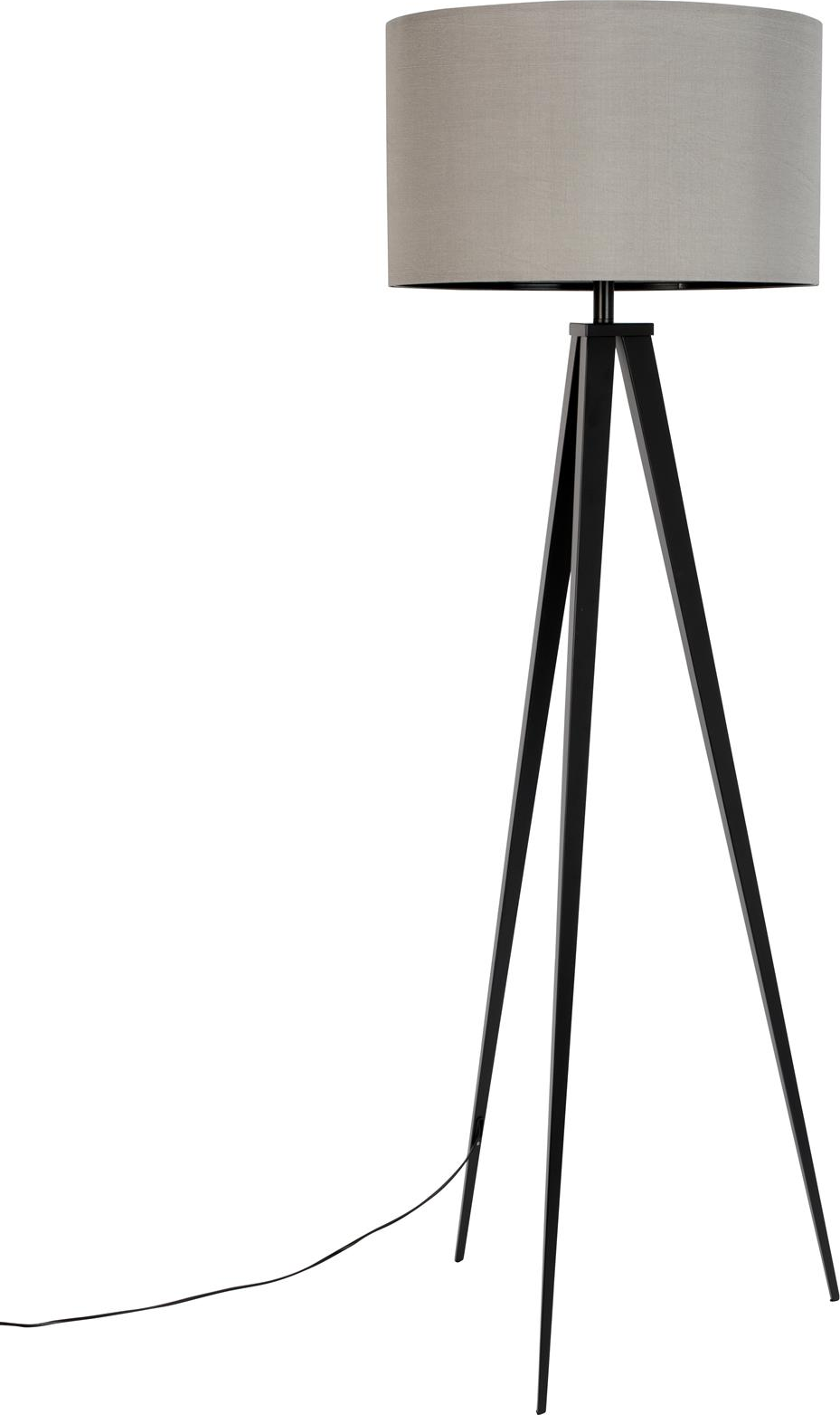 Gulvlampe Zuiver Tripod Stengrå ø50 H157 Cm Metal Polyester