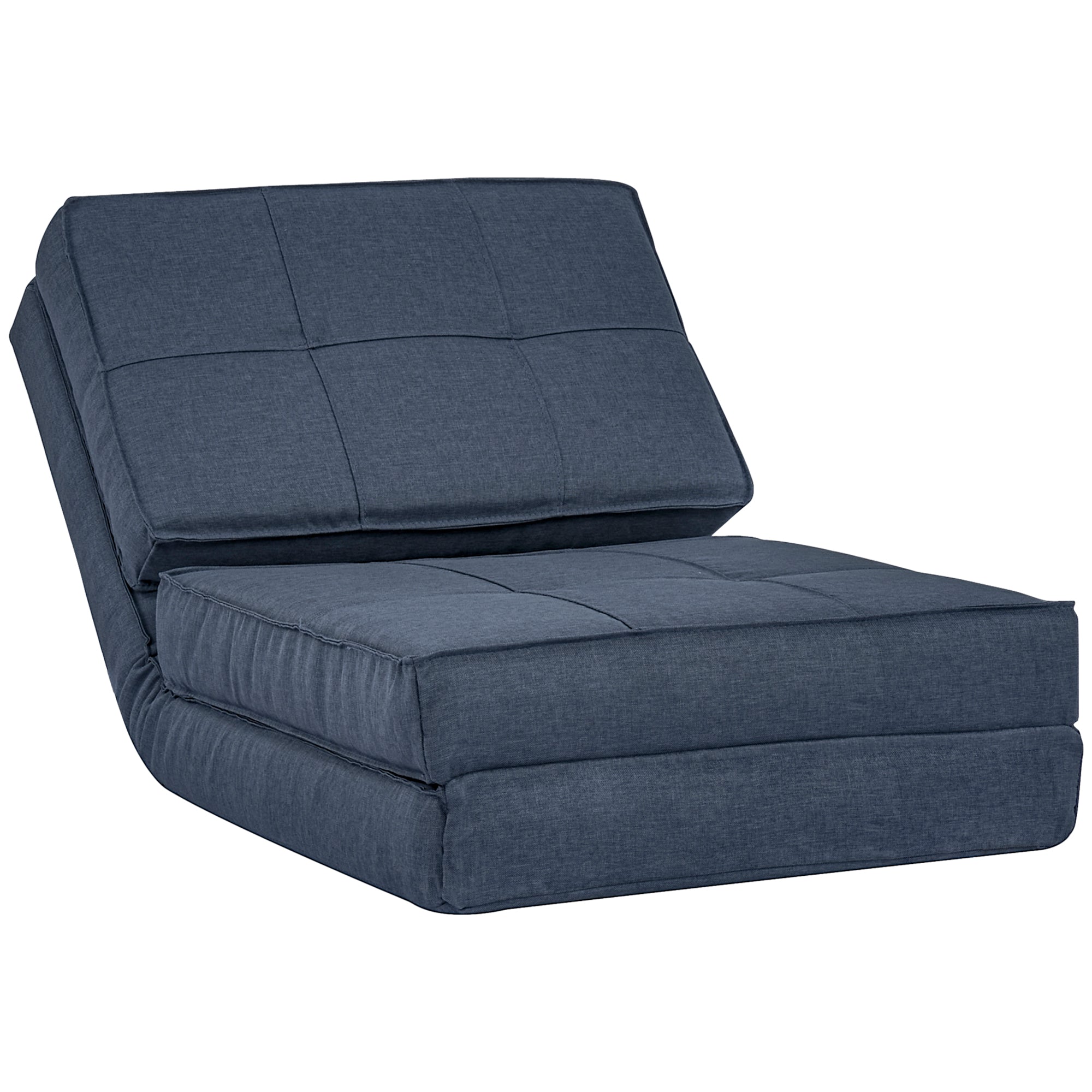 Gulvsofa Klapstol Sovestol Gulvstol  -personers Justerbar Klapstol Sovesofa Enkeltsofa Blå 61   73   58 Cm
