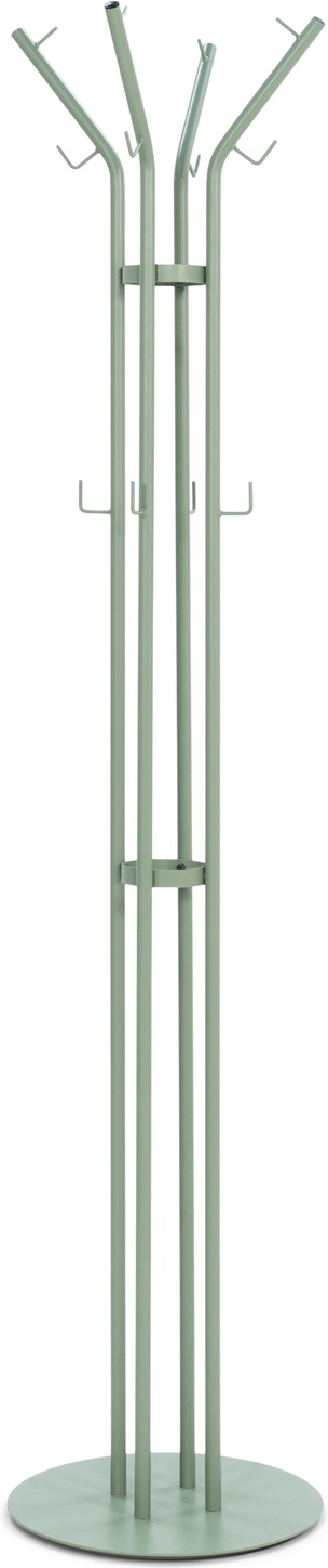 Gulvstående Knagerække Spinder Design Charly Støvet Grøn Stål   Kroge H170 Cm