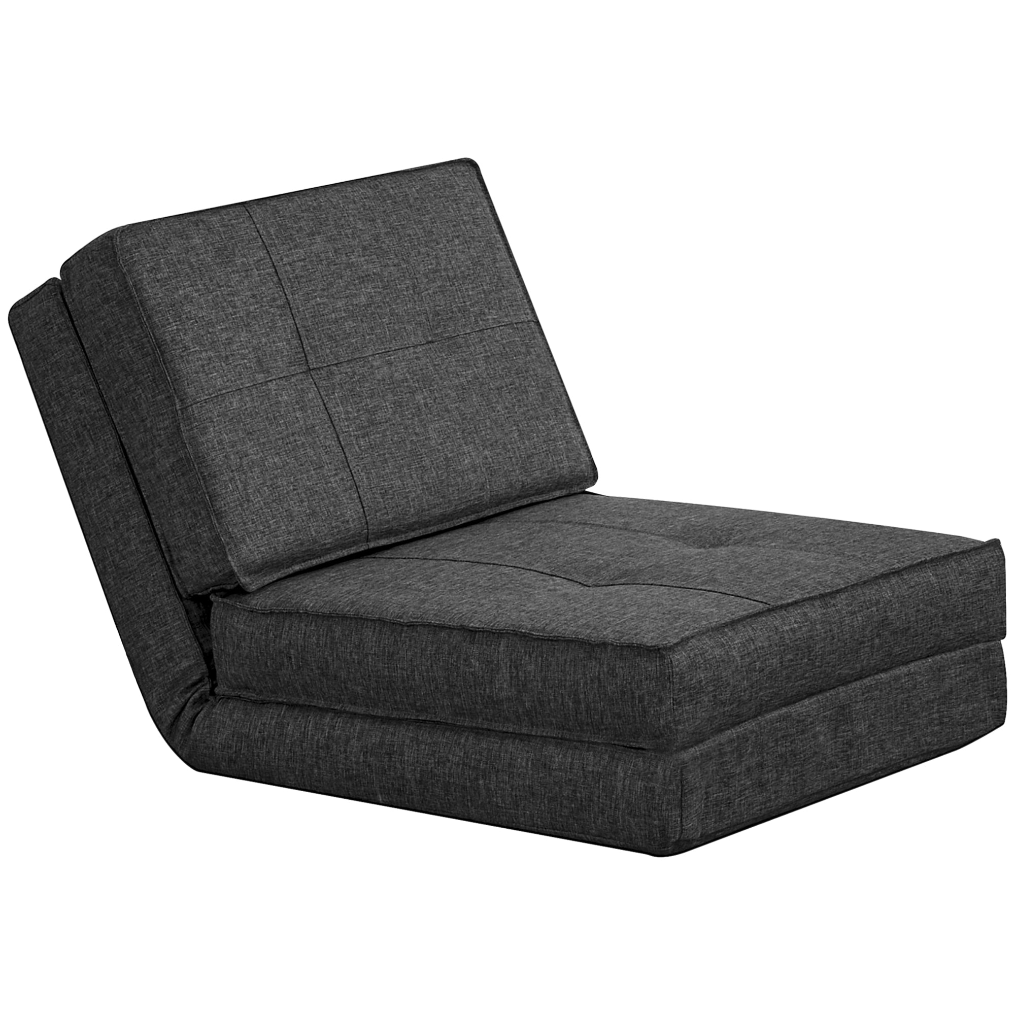 Gulvstol  Justerbar Klapstol  61   73   58 Cm  Mørkegrå