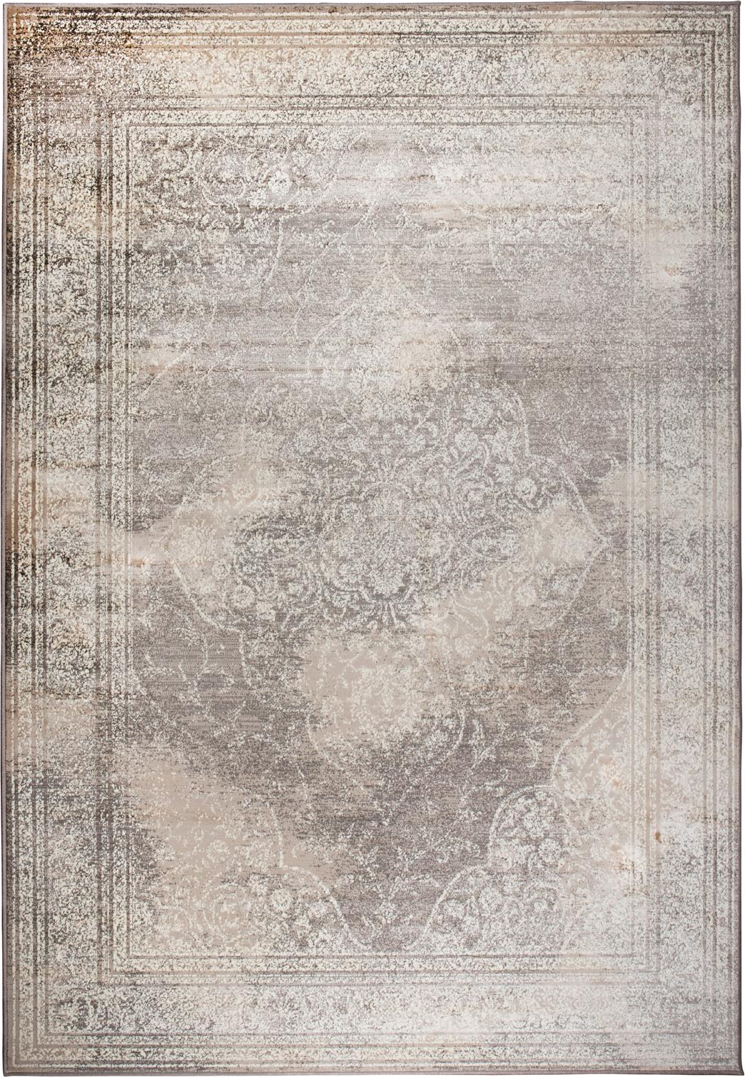 Gulvtæppe Dutchbone Rugged Lysgrå 200x300 Cm Vintage Persisk-inspireret Viskose