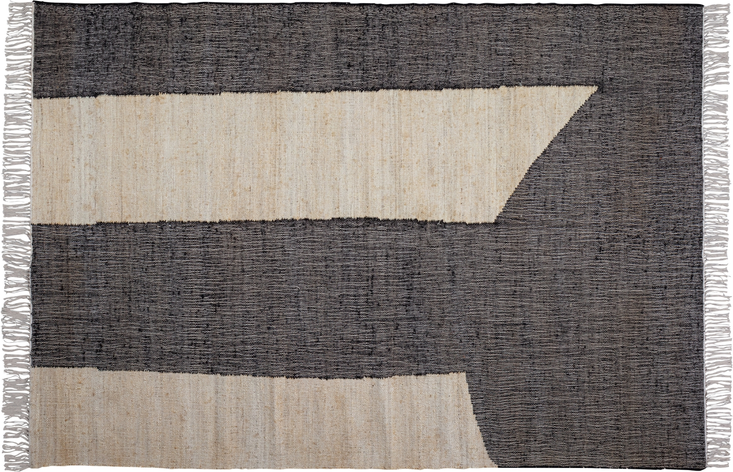 Gulvtæppe Woood Exclusive Lias   Jute Bomuld 200x300 Cm Natur Sort