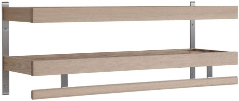 Hattehylde Oscarssons Möbel Nadja Hvidolieret Egetræ Med Plan Og Stang 80x29 Cm