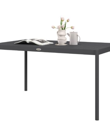Havebord Udendørsbord  Vejrbestandigt  Aluminium  145   90   74 Cm  Mørkegrå