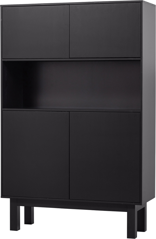 Highboard Højskab Woood Exclusive Finca H170ã B110ã D40 Cm Sort Mat