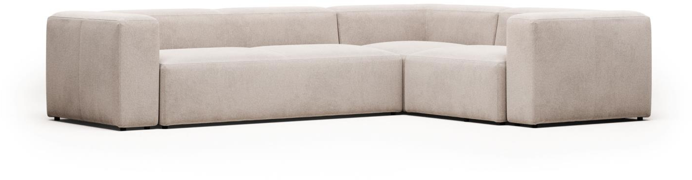 Hjørnesofa Kave Home Blok  -formet Stof Beige 320x230 Cm